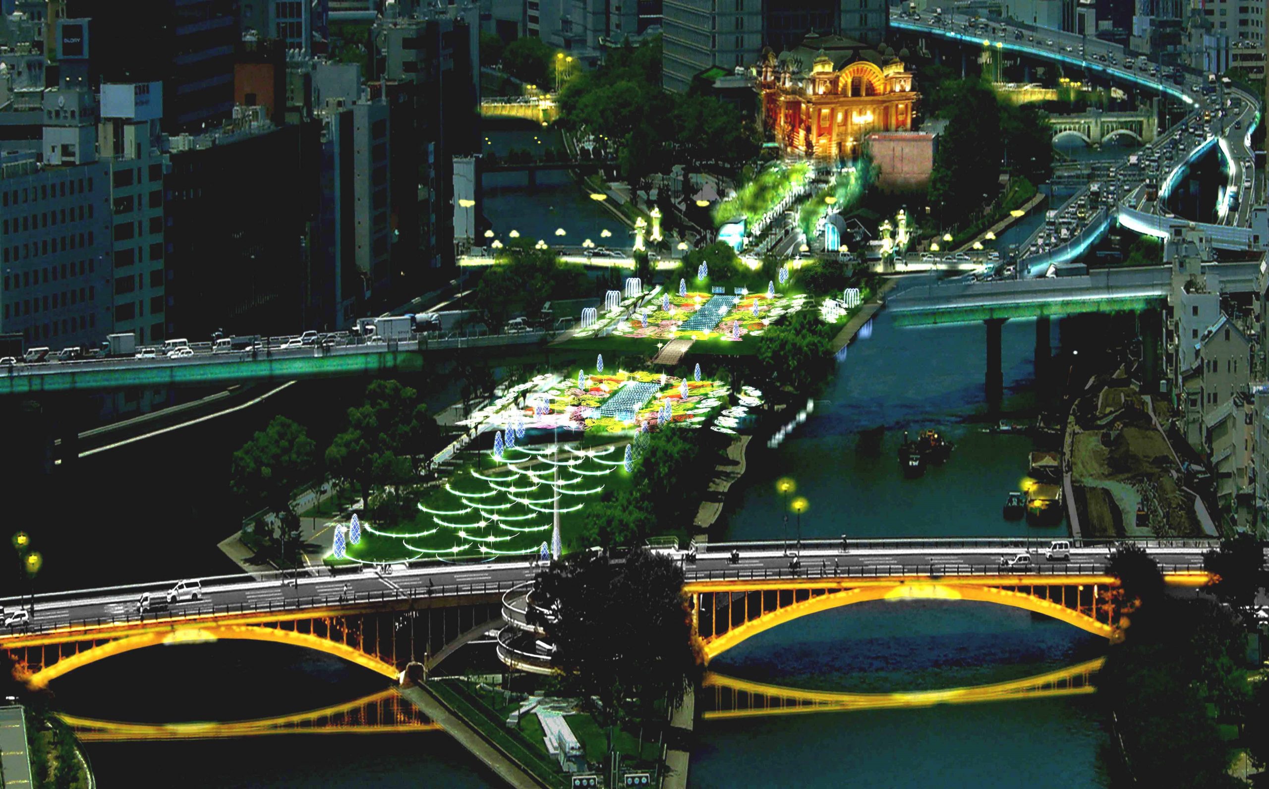 大阪光の饗宴2013・2014 中之島バラ園イルミネーション演出 - 株式会社